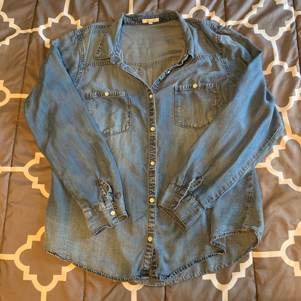 Denim button down shirt